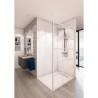 AURYS Paroi de douche en kit BALEARES ATELIER 3 Blanc - Verre Timeless 8 mm trempé by Saint-Gobain - L.90 cm x H.198 cm