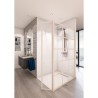 AURYS Paroi de douche en kit BALEARES ATELIER 3 Blanc - Verre Timeless 8 mm trempé by Saint-Gobain - L.90 cm x H.198 cm