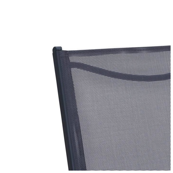 Ensemble Repas Jardin -1 table ronde + 2 chaises pliantes - Acier - Gr