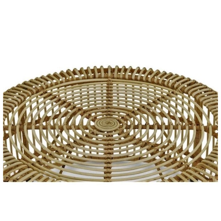 Salon de jardin en rotin naturel avec coussins - 4 personnes - Amata -