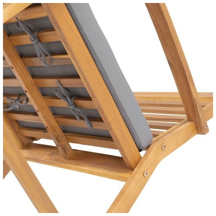 Salon de jardin en bois d'Acacia FSC avec coussins - 4 personnes - Cal