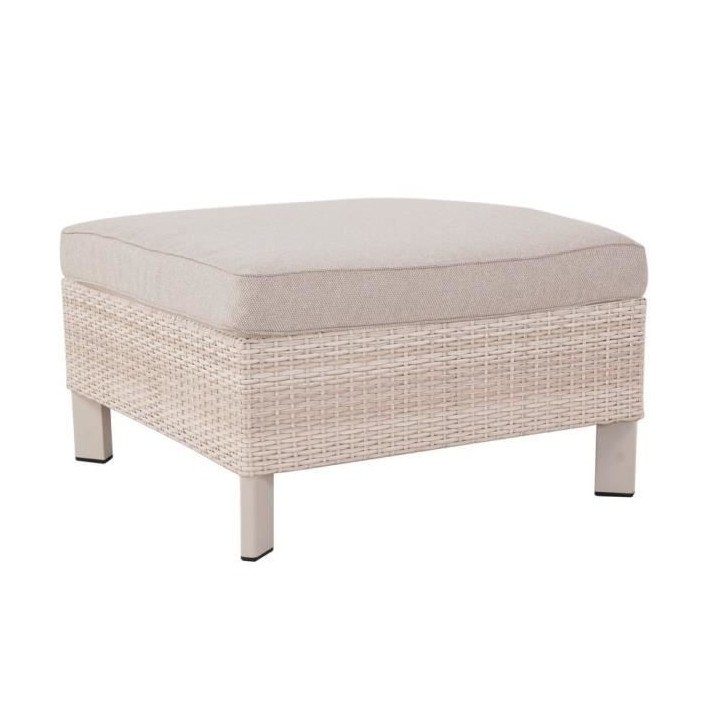 Salon de jardin en résine tressée avec coussins 3 personnes CUBA Bei