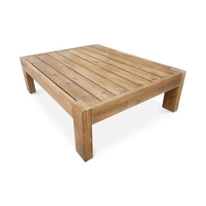 Salon de jardin en bois d'Acacia FSC avec coussins - 4 personnes - Fer