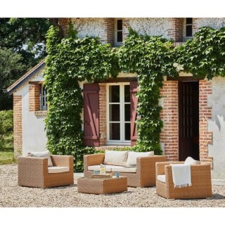 Salon de jardin en résine tressée - 4 personnes - Idra - Couleur osi