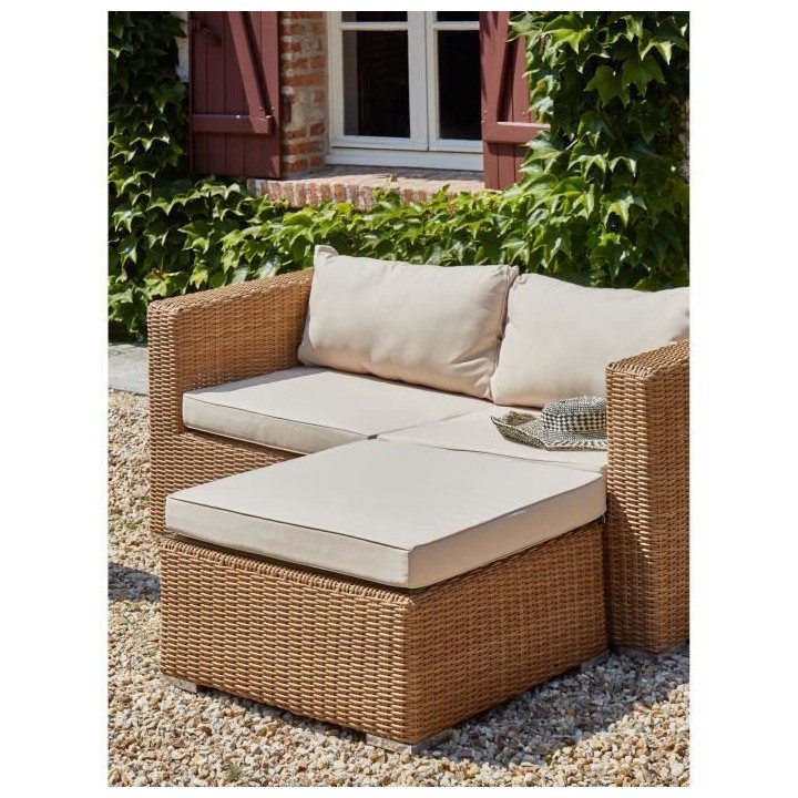 Salon de jardin en résine tressée - 4 personnes - Idra - Couleur osi