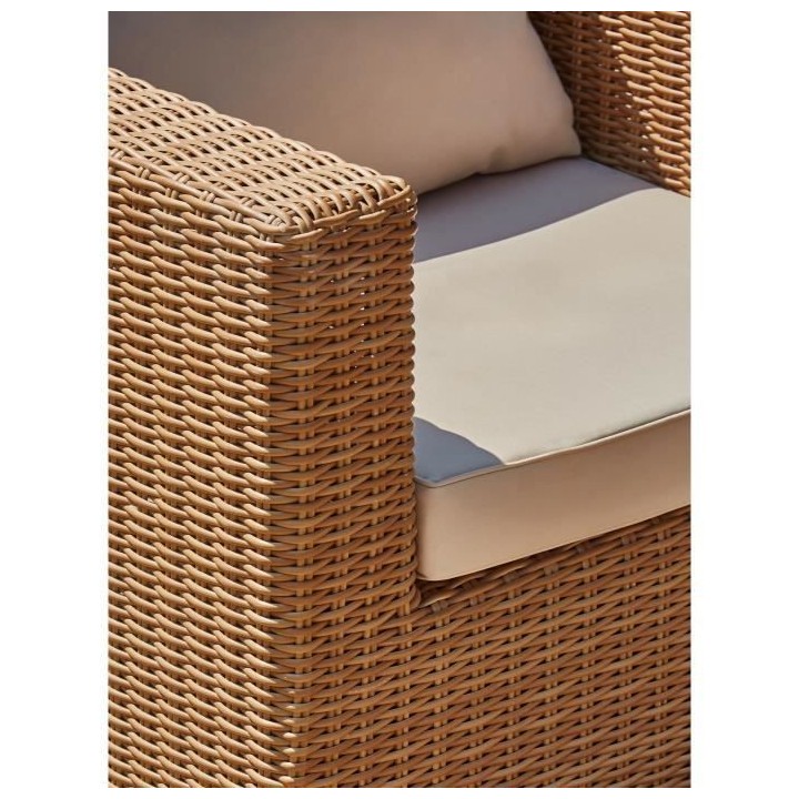Salon de jardin en résine tressée - 4 personnes - Idra - Couleur osi