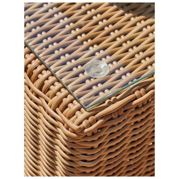 Salon de jardin en résine tressée - 4 personnes - Idra - Couleur osi