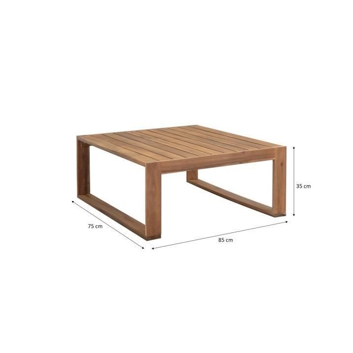 Salon de jardin en bois d'Acacia FSC avec coussins - 5 personnes - San