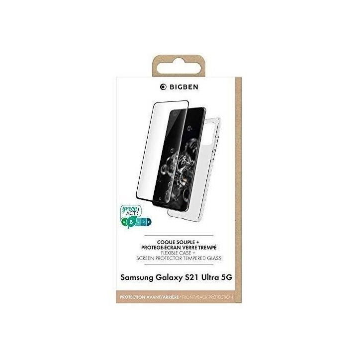 Pack Coque Silitrans + Verre trempé 3D S21 Ultra