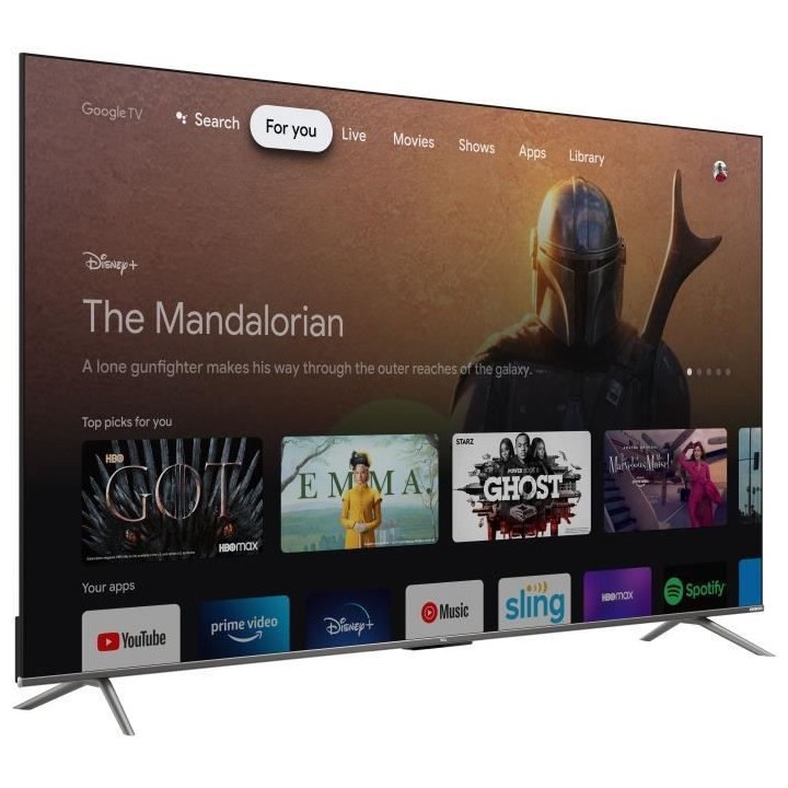 TCL TV 75QLED760 - QLED UHD 4K - 75 (190.5 cm) - Dolby Atmos - GOOGLE