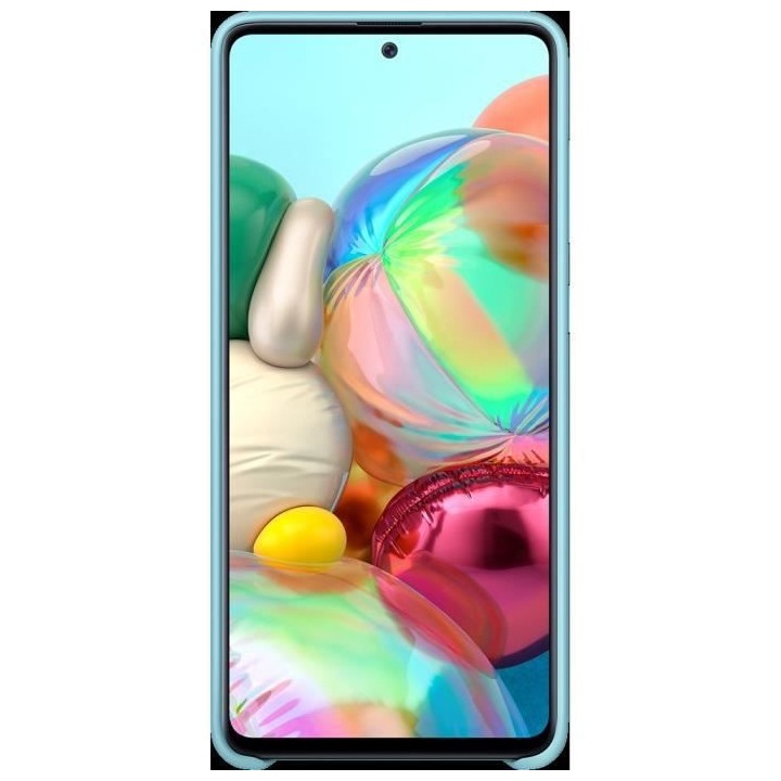 Coque Silicone Samsung A71 Bleu