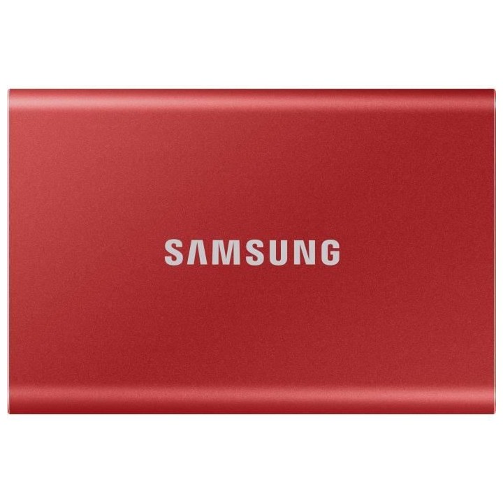 SAMSUNG - SSD externe - T7 Rouge - 2To - USB Type C (MU-PC2T0R/WW)