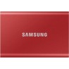 SAMSUNG - SSD externe - T7 Rouge - 2To - USB Type C (MU-PC2T0R/WW)