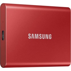 SAMSUNG - SSD externe - T7 Rouge - 2To - USB Type C (MU-PC2T0R/WW)