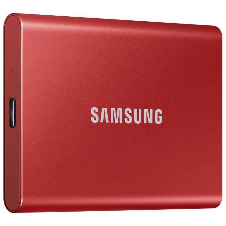 SAMSUNG - SSD externe - T7 Rouge - 2To - USB Type C (MU-PC2T0R/WW)