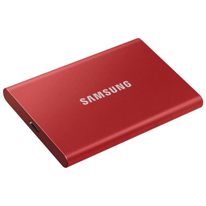 SAMSUNG - SSD externe - T7 Rouge - 2To - USB Type C (MU-PC2T0R/WW)