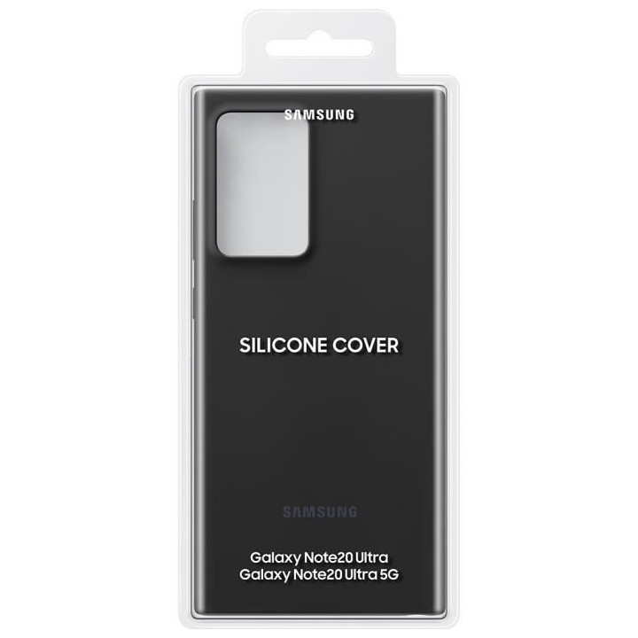 Coque en silicone noir Note20 Ultra