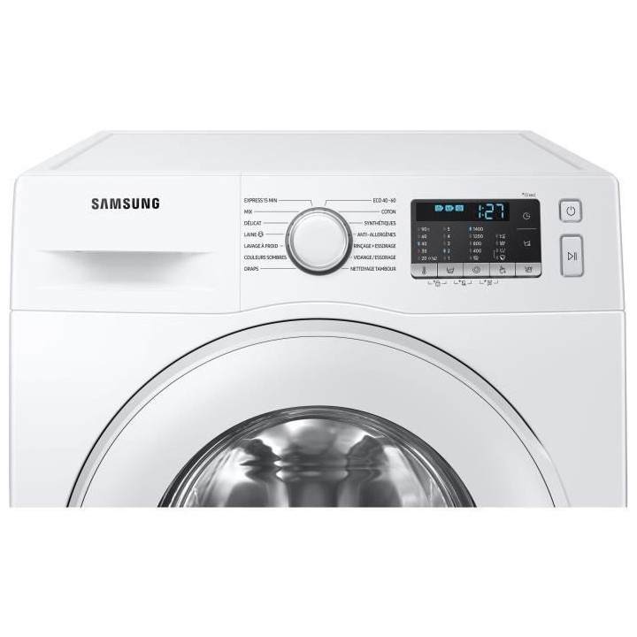 Lave-linge hublot SAMSUNG Ecobubble WW70TA046TT - 7 kg - Induction - 1
