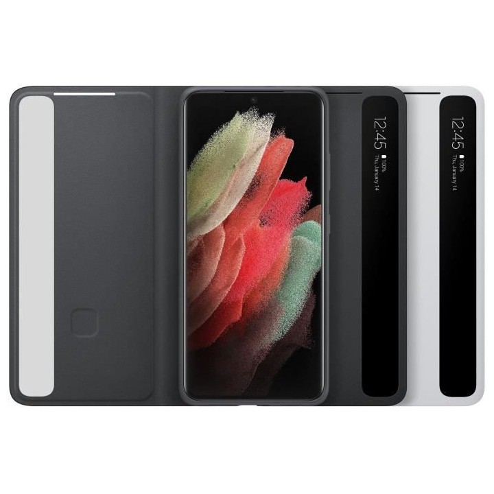 Smart Clear View Cover S21 Ultra Noir