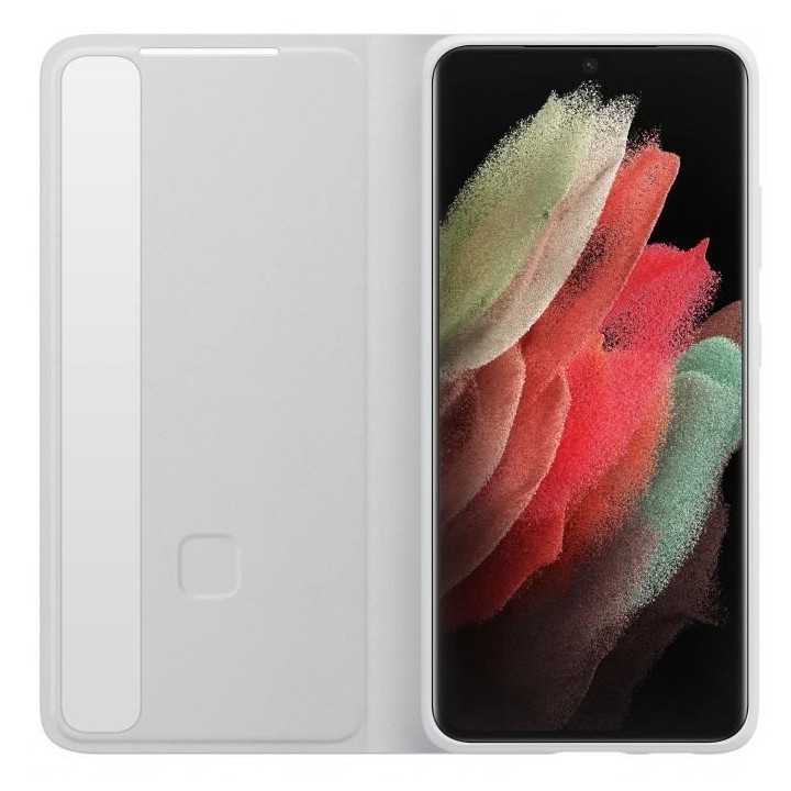 Smart Clear View Cover S21 Ultra Gris Clair