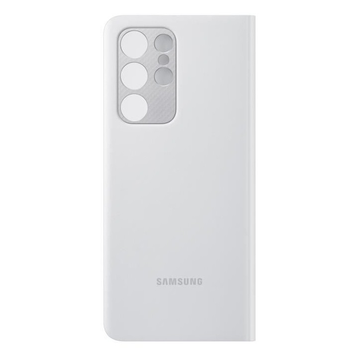 Smart Clear View Cover S21 Ultra Gris Clair