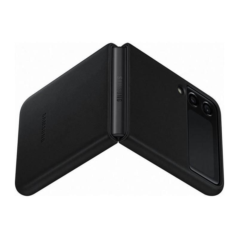 SAMSUNG Z Flip3 Coque en cuir Noir