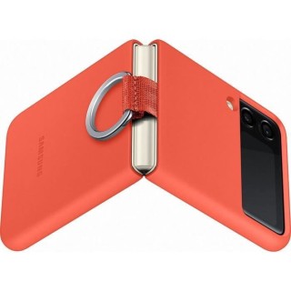 SAMSUNG Z Fold3 - Coque silicone avec anneau - Corail