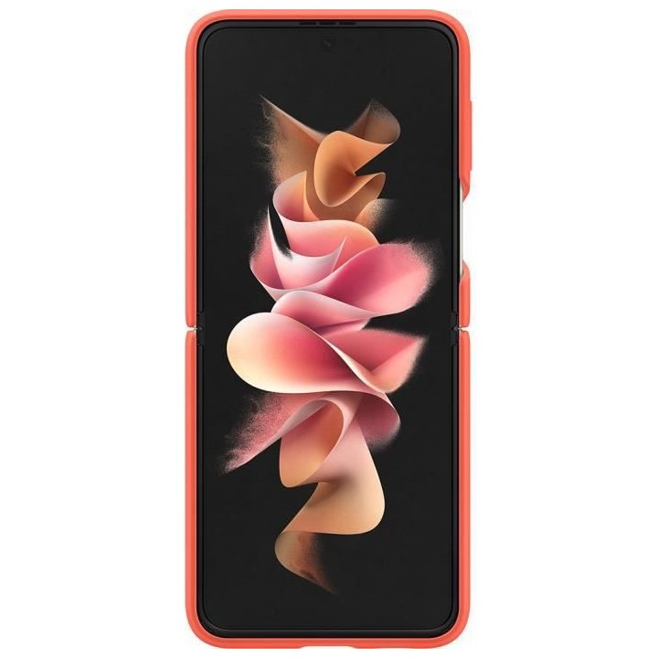 SAMSUNG Z Fold3 - Coque silicone avec anneau - Corail