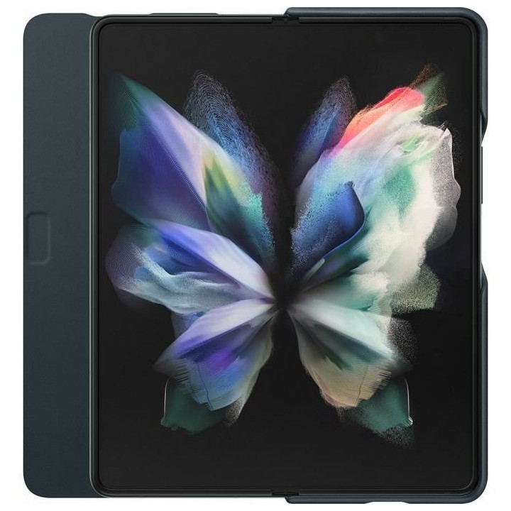 Etui en cuir avec rabat Z Fold3 Vert