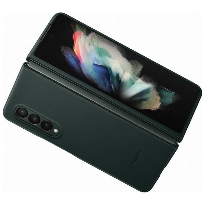 SAMSUNG Z Fold3 Coque en cuir Vert