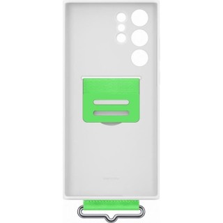 Coque Silicone avec laniere G S22Ultra Blanc