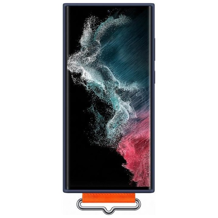 Coque Silicone avec laniere G S22Ultra Bleu Marine