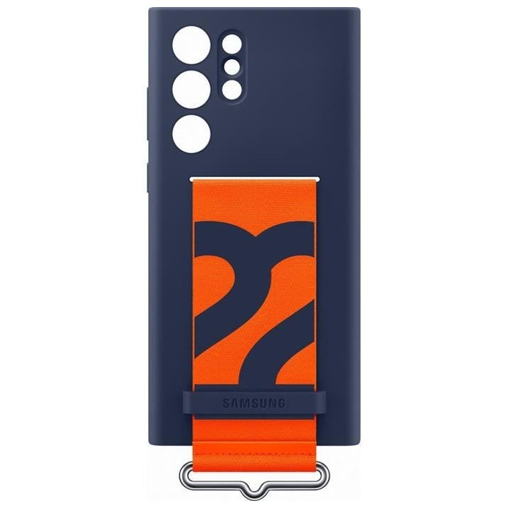 Coque Silicone avec laniere G S22Ultra Bleu Marine