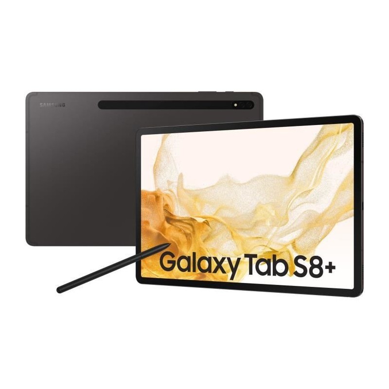 Tablette Tactile - SAMSUNG - Galaxy Tab S8+ - 12.4 - RAM 8Go - 256 Go - Anthracite - 5G - S Pen inclus