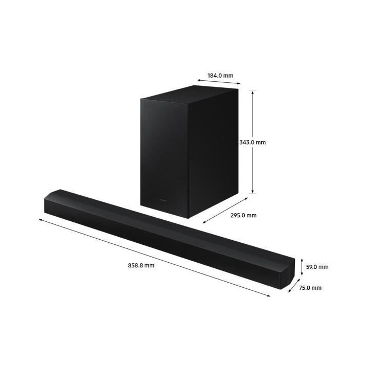 SAMSUNG - Barre de son HW-B450 2.1ch 300W + Caisson sans fil 6,5'' + A