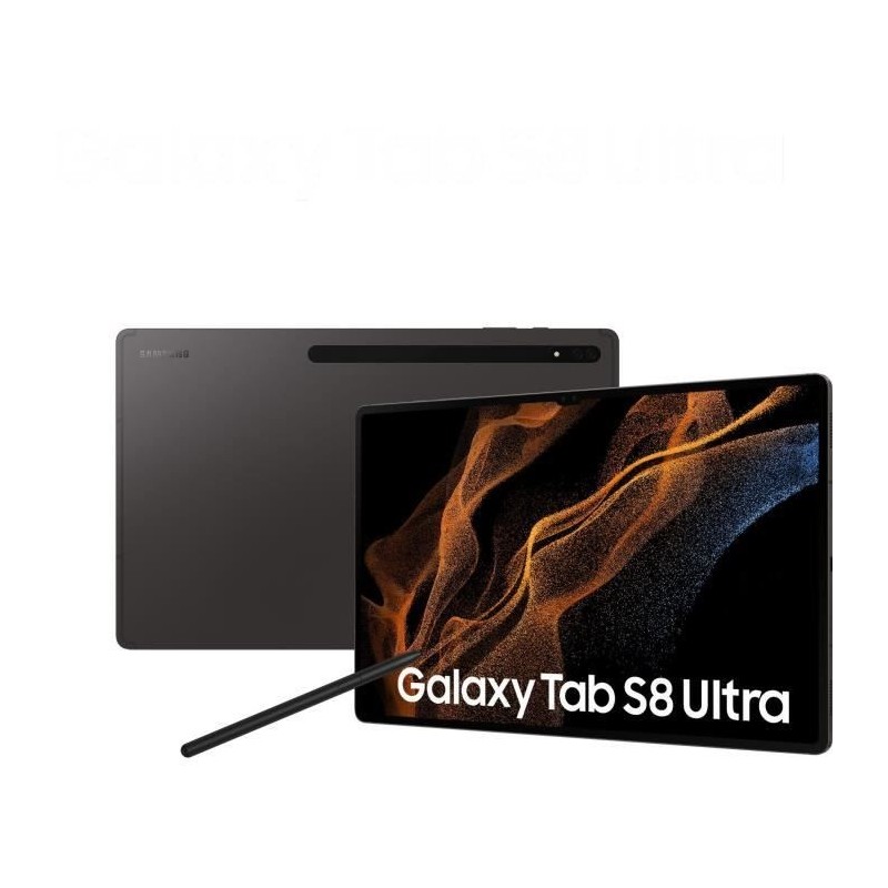 Tablette Tactile - SAMSUNG - Galaxy Tab S8 Ultra - 14.6 - RAM 16Go - 512Go - Anthracite - 5G - S Pen inclus