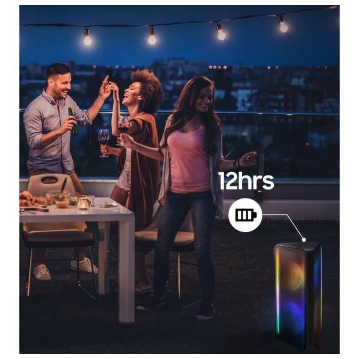 SAMSUNG - Sound Tower MX-ST40B 160W, Son Bidirectionnel, Batterie(12hr