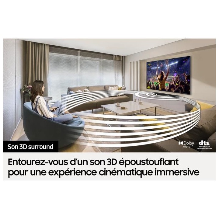 Barre de son 2.1ch 380W + Caisson sans fil 6,5'' + Adaptative Sound Li
