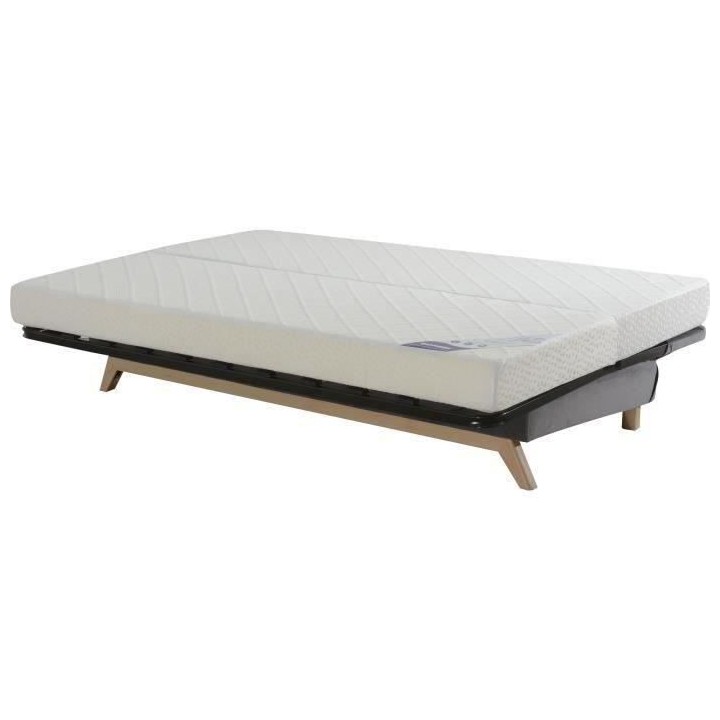 DUNLOPILLO Banquette Clic clac 120x190 - Tissu bleu pétrolSAMANTHA