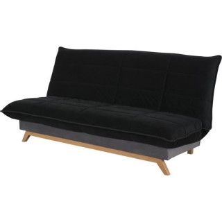 SIMMONS Banquette Clic clac 120x190 - Tissu Noir - Made in France - SA