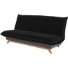 SIMMONS Banquette Clic clac 120x190 - Tissu Noir - Made in France - SAMANTHA