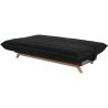 SIMMONS Banquette Clic clac 120x190 - Tissu Noir - Made in France - SAMANTHA