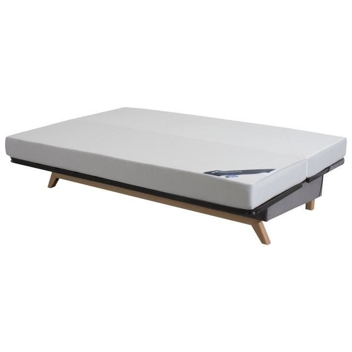 SIMMONS Banquette Clic clac 120x190 - Tissu Noir - Made in France - SA