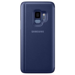 Coque Samsung Clear View Cover Stand S9 - Bleu