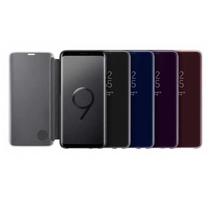 Coque Samsung Clear View Cover Stand S9 - Violet