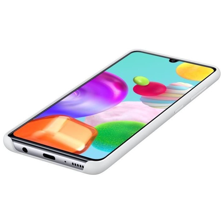 Coque en silicone A41 blanc