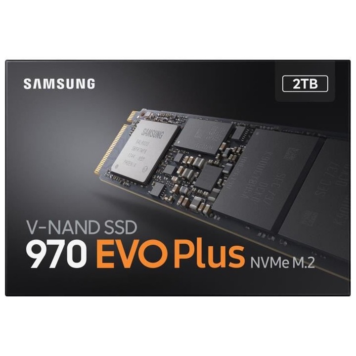 SAMSUNG - SSD Interne - 970 EVO PLUS - 2To - M.2 NVMe (MZ-V7S2T0BW)