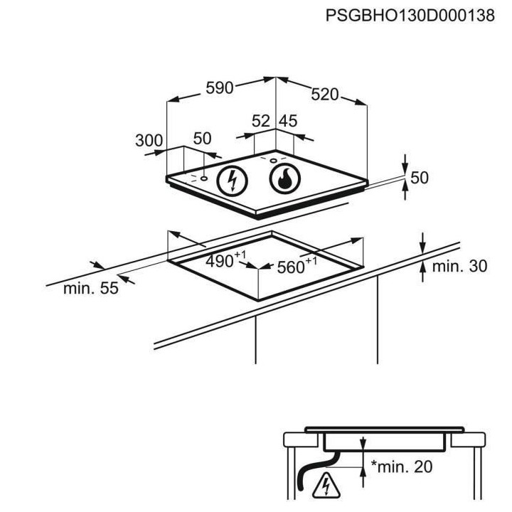 Table de cuisson induction SAMSUNG - 4 zones - L59 x P57 cm - NZ64M3NM