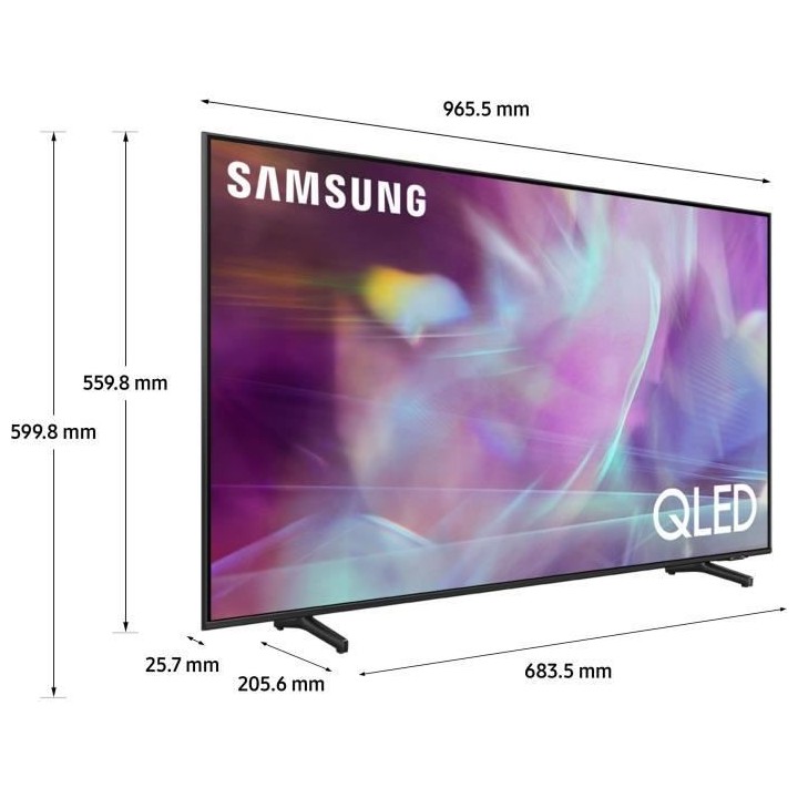 SAMSUNG 43Q60A TV QLED 43 (108 cm) - Smart TV - 3xHDMI, 2xUSB - Noir