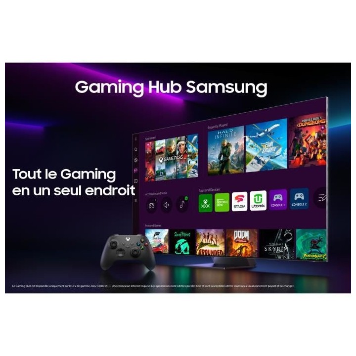 SAMSUNG 55Q70A TV QLED UHD 4K - 55 (138 cm) - Dalle 100Hz - Smart TV -